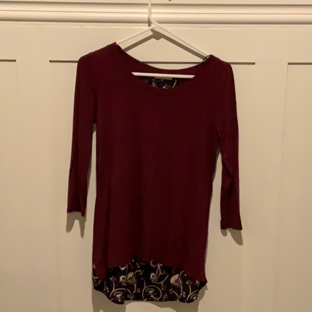 high-low long sleeve shirt